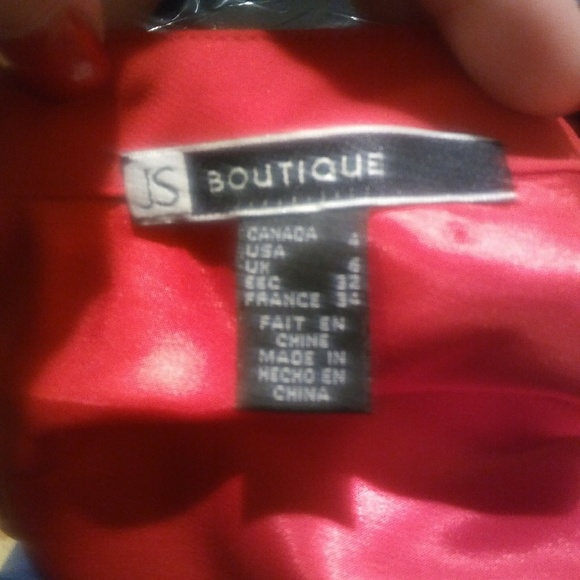 💕Elegant JS Boutique Red One Shoulder Dress💕 - Picture 4 of 4