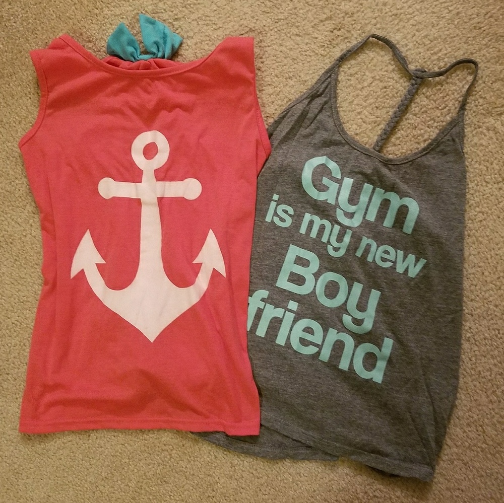 Gym tank tops.