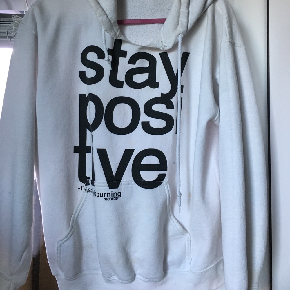 White District Lines "stay positive" hoodie
