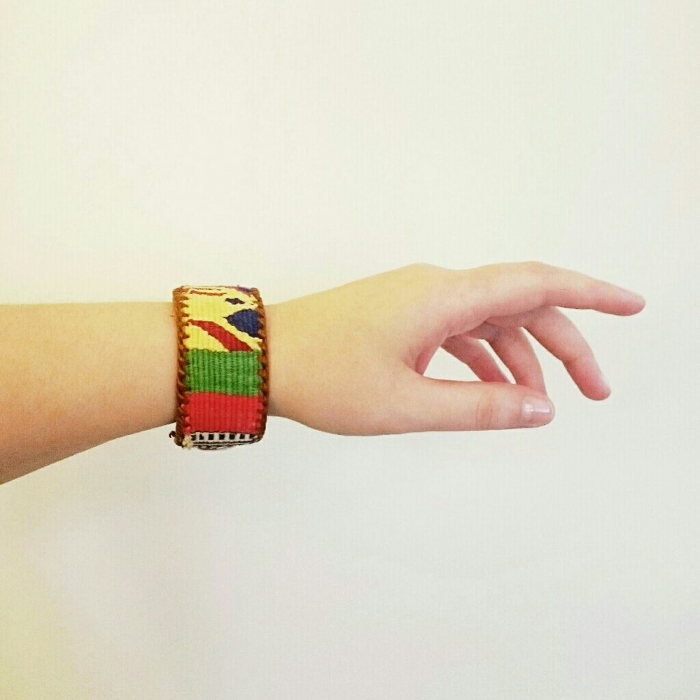 Cuff Bracelet made from Vintage Leather Belt