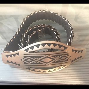 Vintage metal belt with unique buckle Vintage metal belt with unique buckle