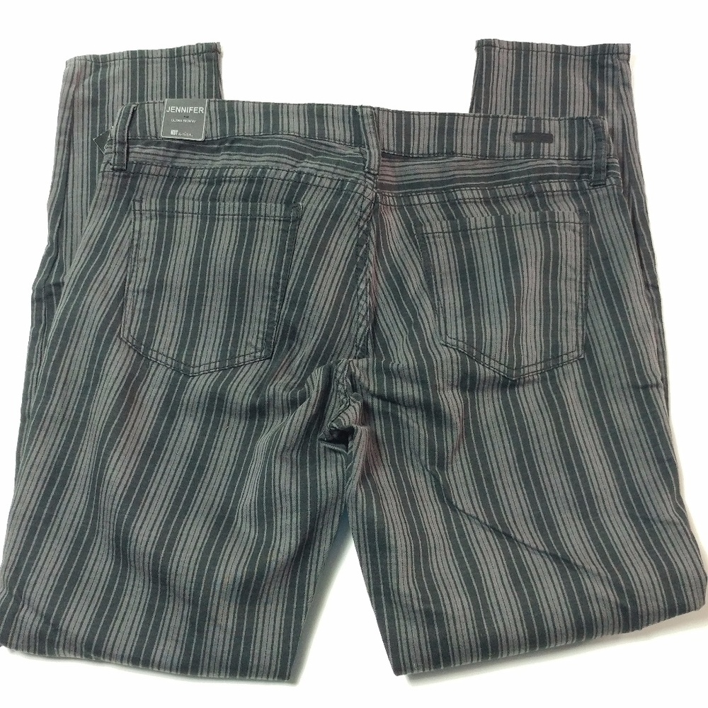 KUT sz 12 JENNIFER jeans ULTRA SKINNY striped stre - Picture 3 of 4