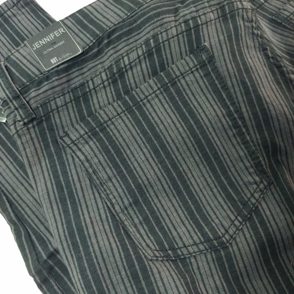 KUT sz 12 JENNIFER jeans ULTRA SKINNY striped stre - Picture 2 of 4
