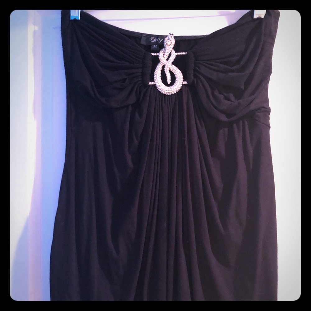 Sky Halter Top embellished snake