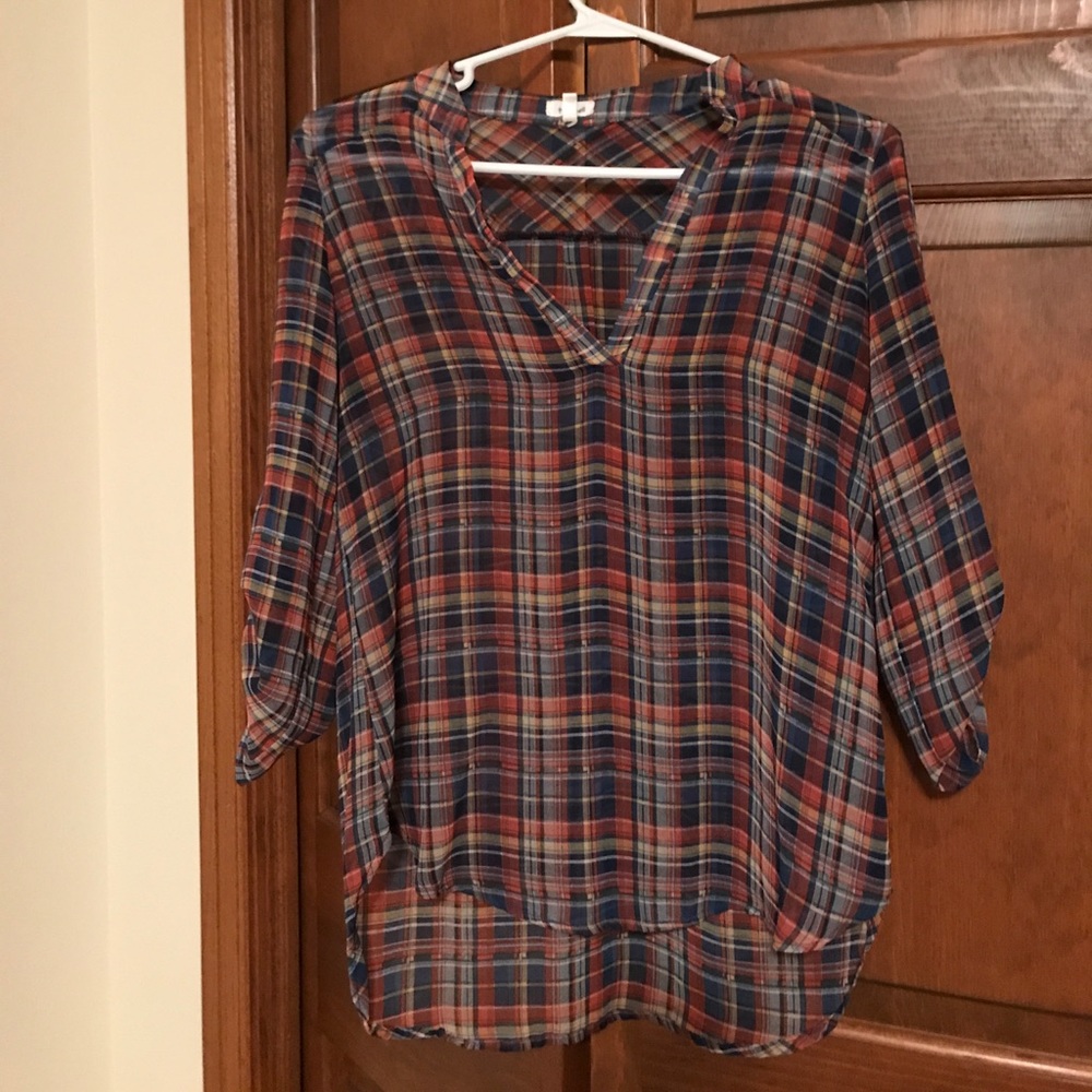 Flannel Sheer Top