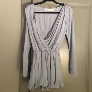 Light blue Ruffled Romper
