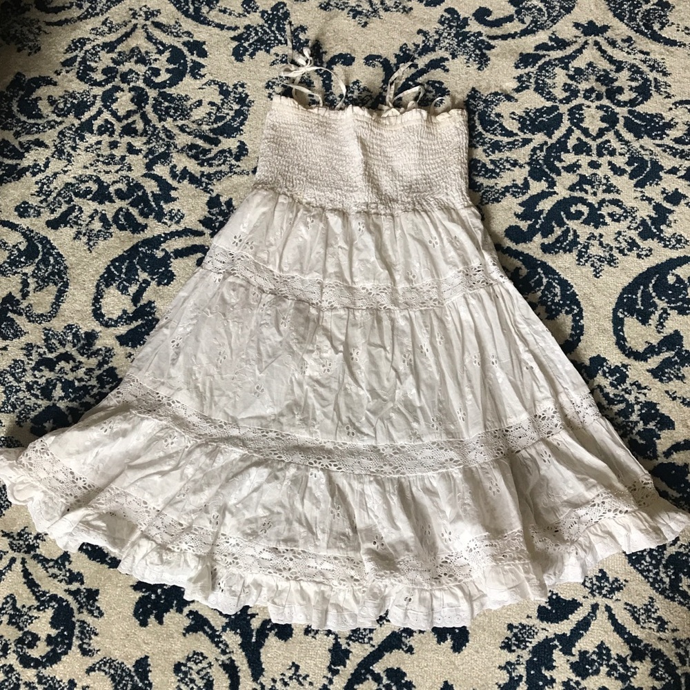 Schiffli and eyelet dress
