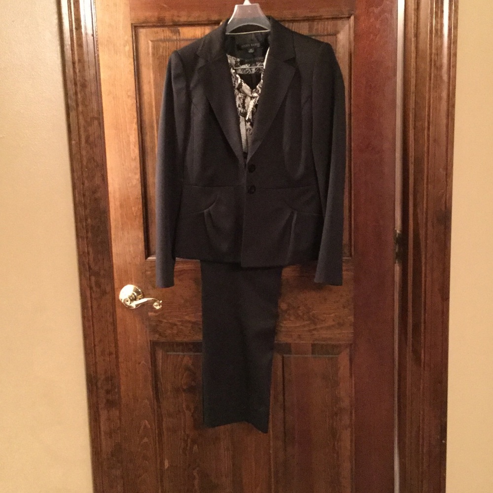 Anne Klein 3 piece black suit