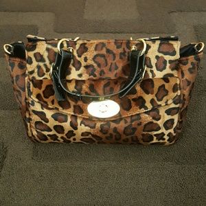 Janie Bryant MOD Retro Animal Print Large Satchel