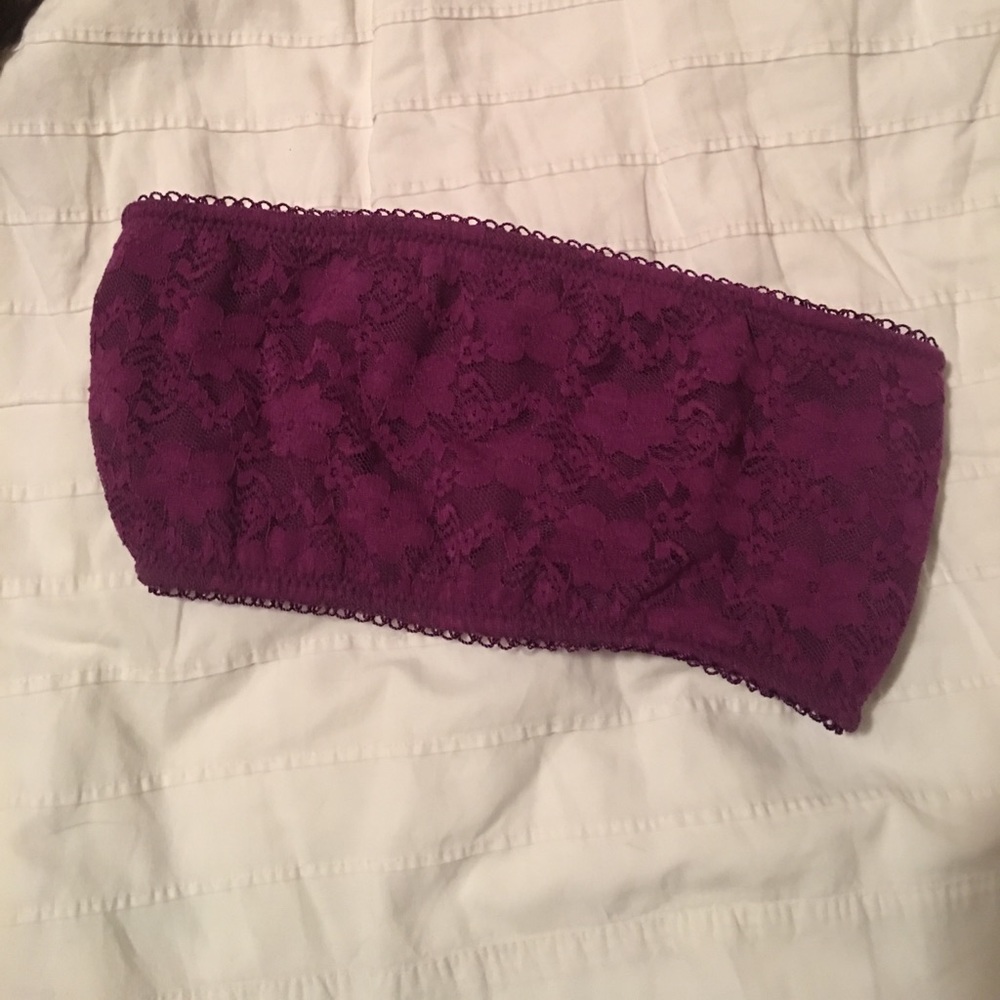 Purple bandeau top