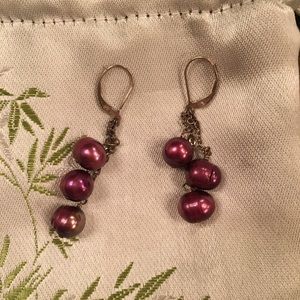 wine drop earrings