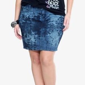 Torrid Tie-Dye Denim Skirt