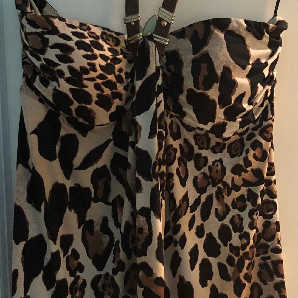 Cache Leopard Print Halter Top