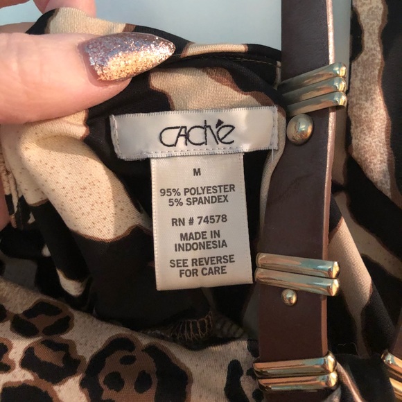 Cache Leopard Print Halter Top - Picture 4 of 5