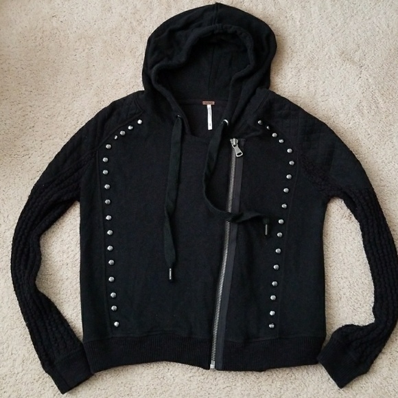 studded black hoodie