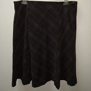 Charcoal plaid A line skirt