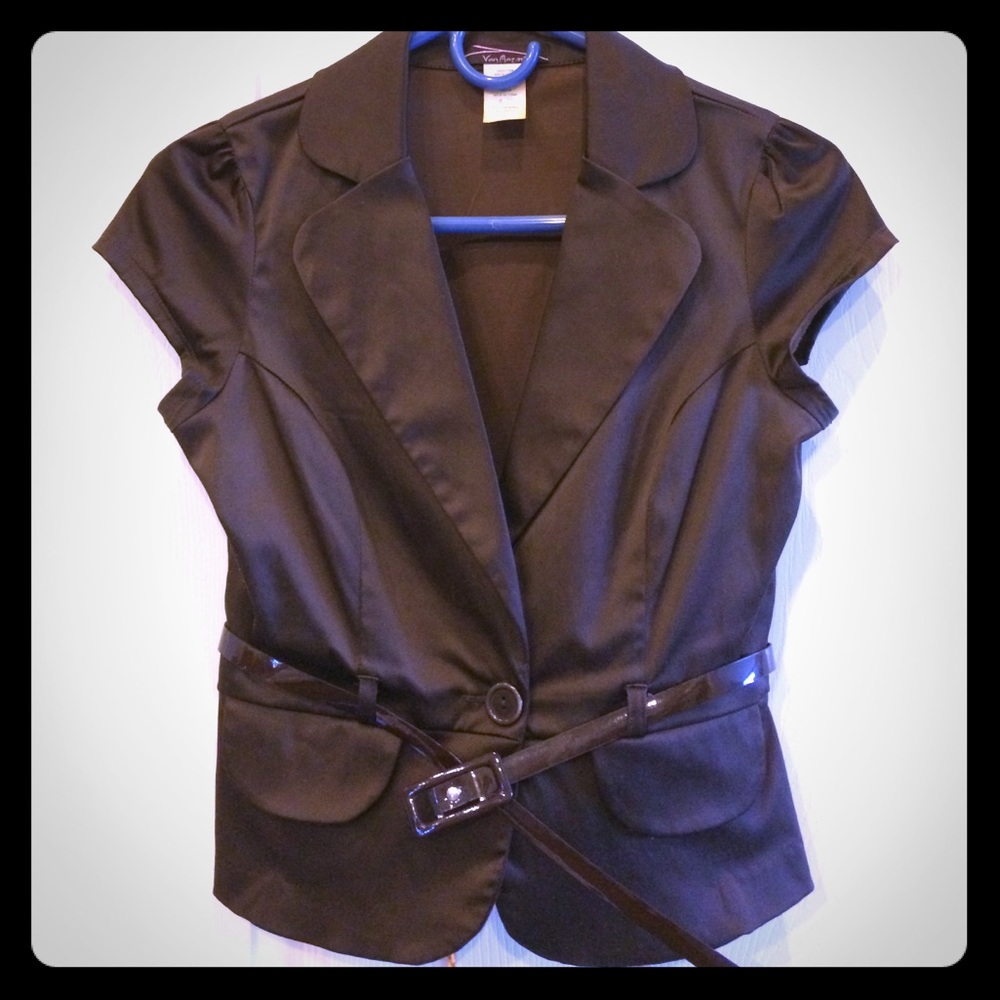 Belted Short Sleeve Blazer