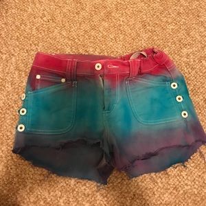 Tie Dye Jean Shorts