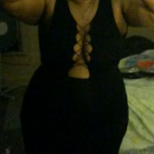 NWT Sexy black deep V plunge plus size dress