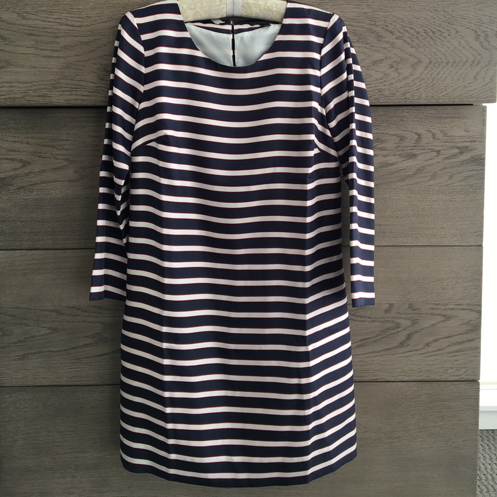 J.Crew bracelet sleeve a-line silk dress.
