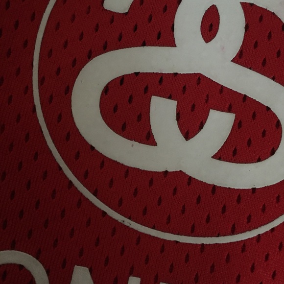STÜSSY RED MESH LOGO JERSEY - Picture 7 of 7