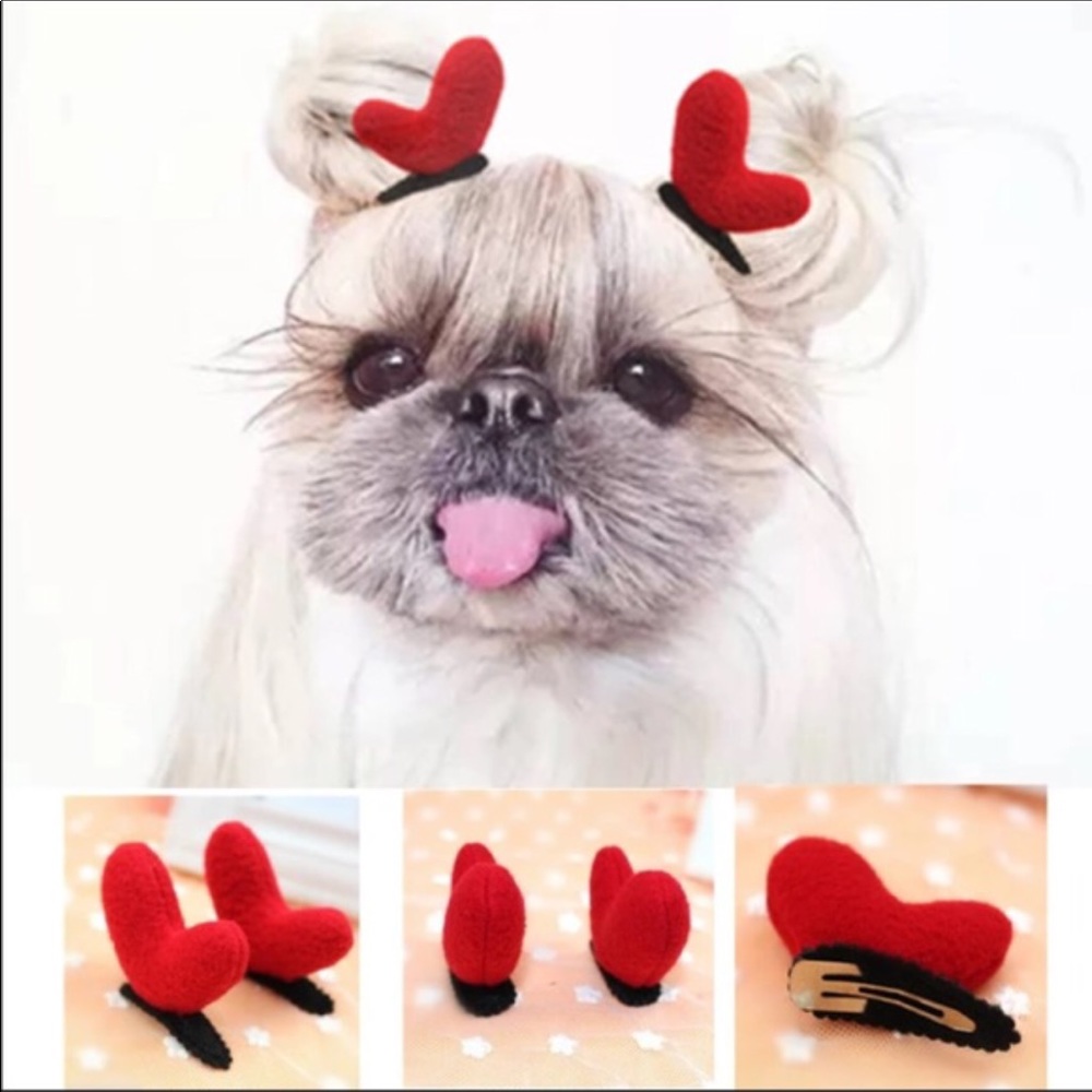 RED BOWS for your long hair doggie 🎀🐶🎀