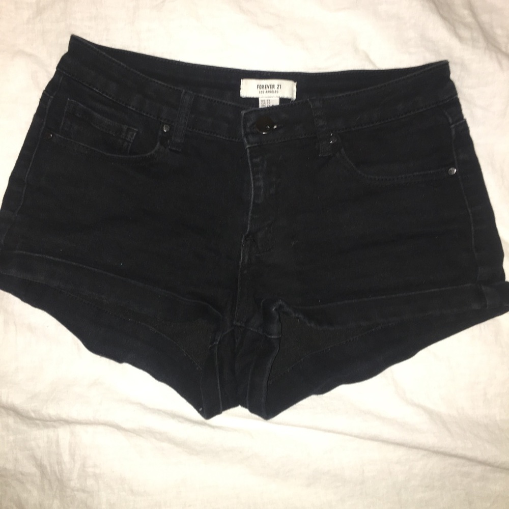 Black high waisted shorts