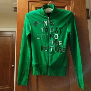 Green sweater jacket