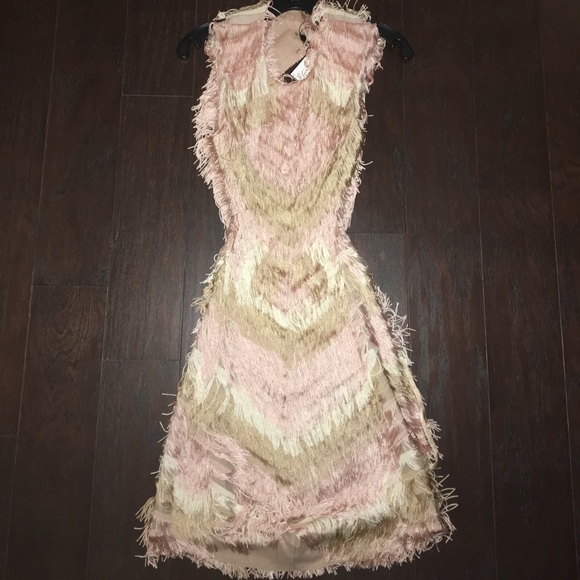 💋HP💋 BCBG fringe dress size 6 - Picture 3 of 6