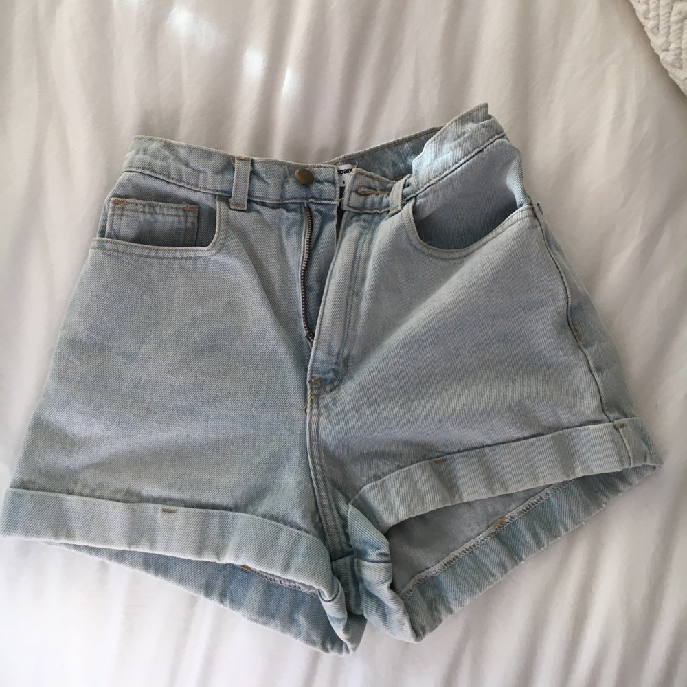 American apparel High waisted jean shorts