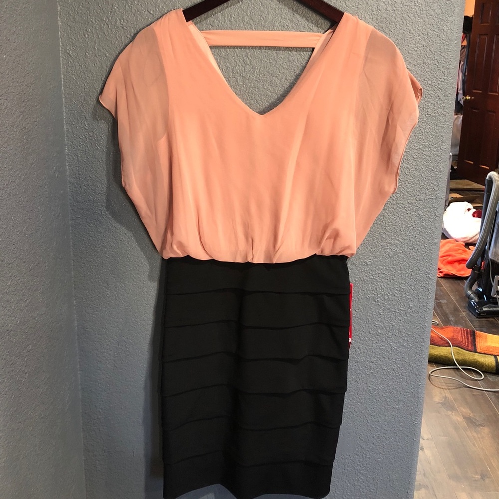 Pale peach party dress