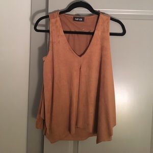 Camel Suede Tank