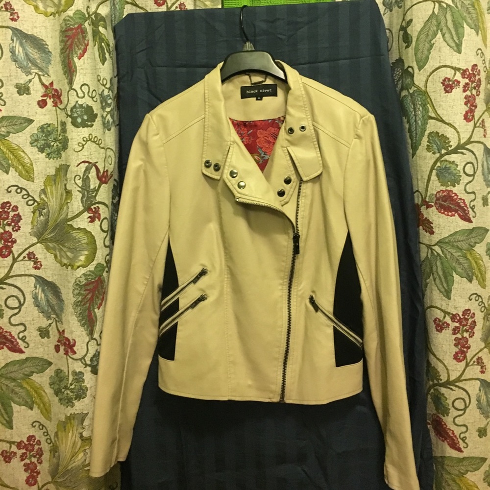 Black Rivet- Motorcycle Style Jacket