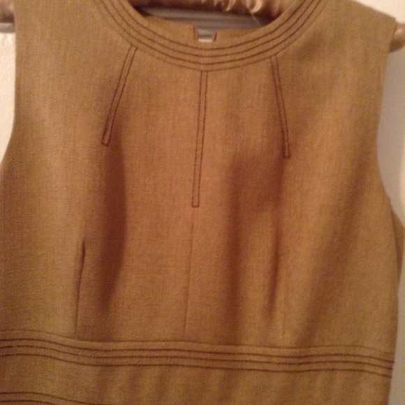 DAVID MEIISTER COUTURE BEIGE LINEN DRESS - Picture 4 of 8