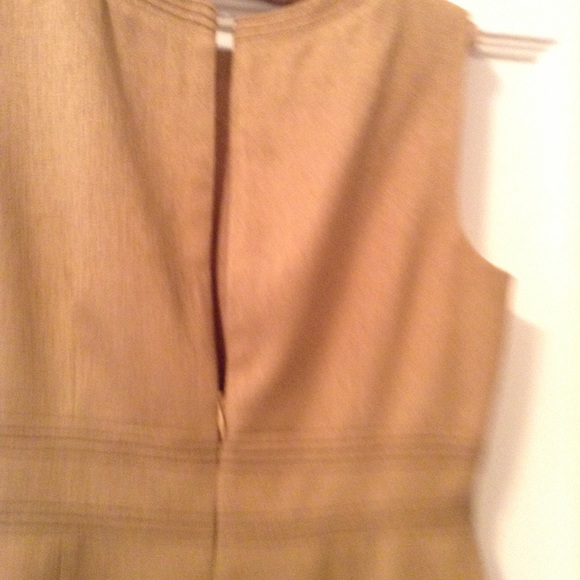 DAVID MEIISTER COUTURE BEIGE LINEN DRESS - Picture 7 of 8