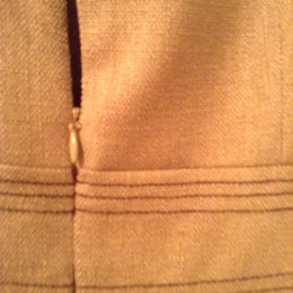 DAVID MEIISTER COUTURE BEIGE LINEN DRESS - Picture 6 of 8