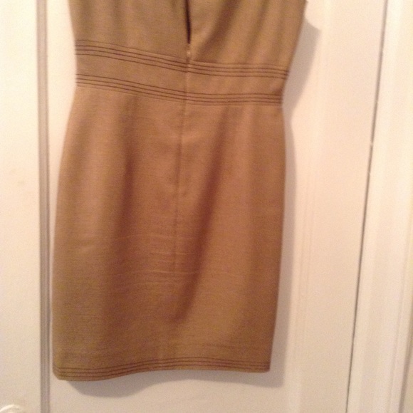 DAVID MEIISTER COUTURE BEIGE LINEN DRESS - Picture 8 of 8