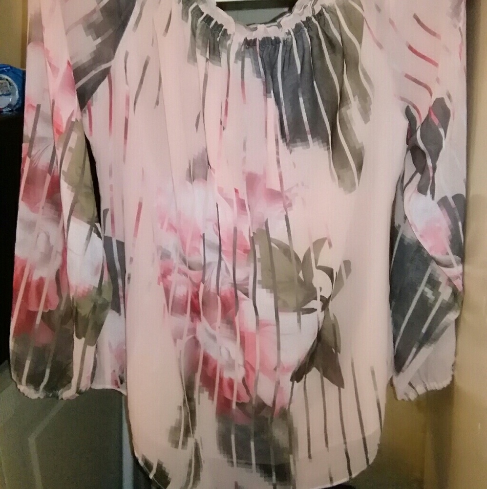 WHBM Floral Blouse -NWOT