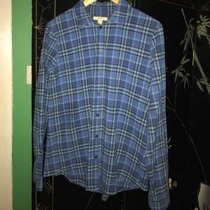 Burberry Brit plaid blouse.