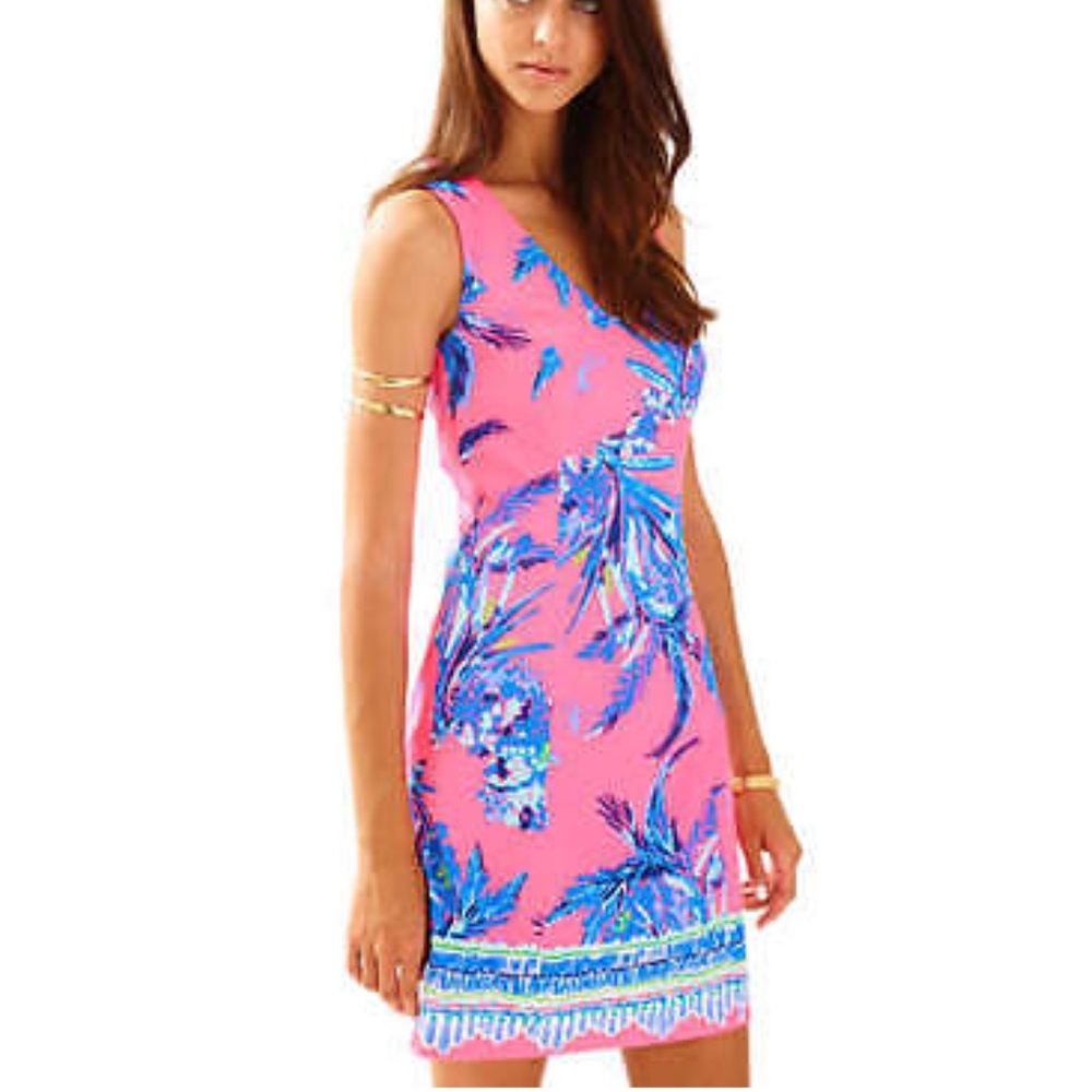 Lilly Pulitzer Tandie Shift Dress Tiki Pink