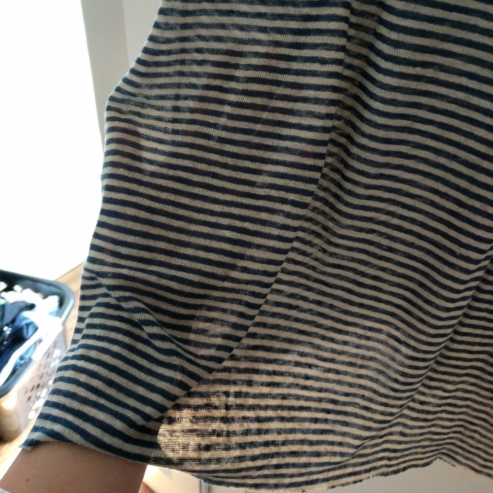✨SOLD✨ Lil Lined Linens Striped Muted Midi Dress - Picture 5 of 7