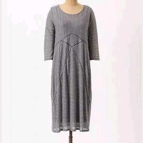 Anthropologie Dresses & Skirts - ✨SOLD✨ Lil Lined Linens Striped Muted Midi Dress