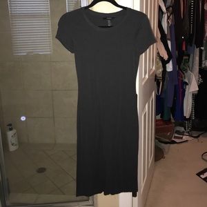 Grey bodycon midi t shirt dress