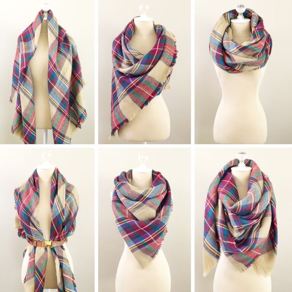 Plaid Blanket Scarf - Picture 5 of 5