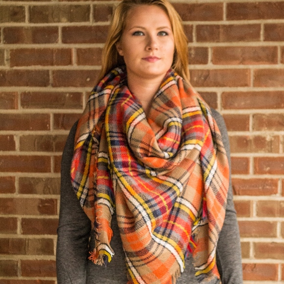 Kyoot Klothing Accessories - Plaid Blanket Scarf