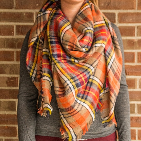 Plaid Blanket Scarf - Picture 2 of 5