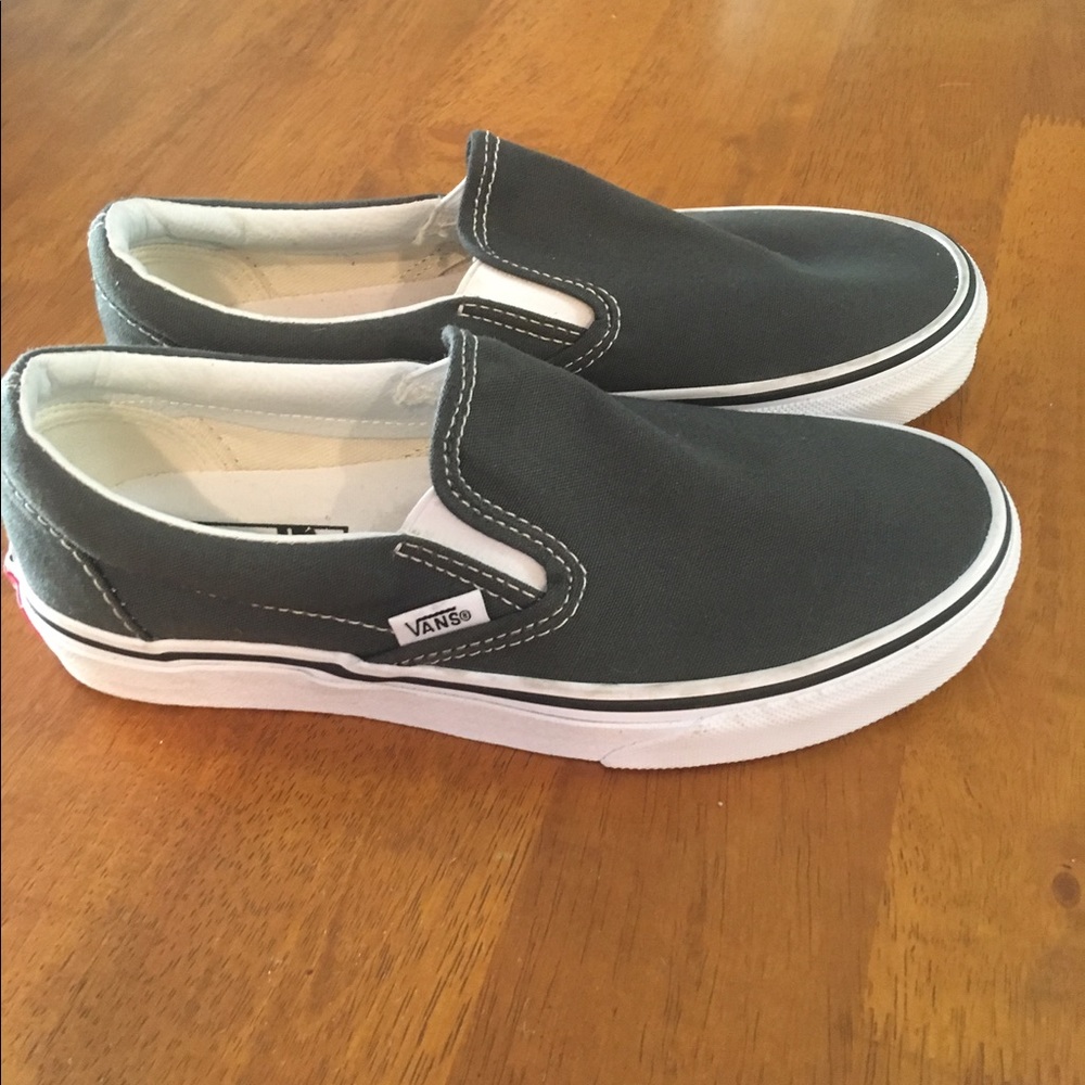 Gray slip on Vans - Like new!
