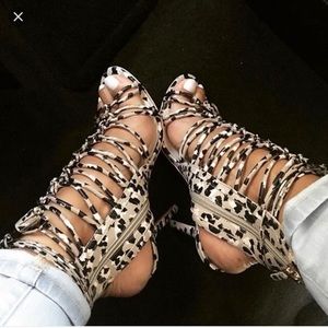 Sophia Webster Leopard Print Sandals