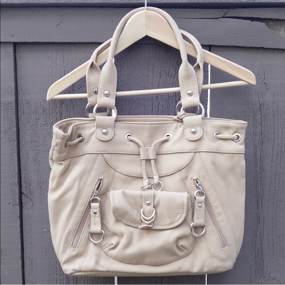 BRAND NEW Faux Leather Tan Tote Bag