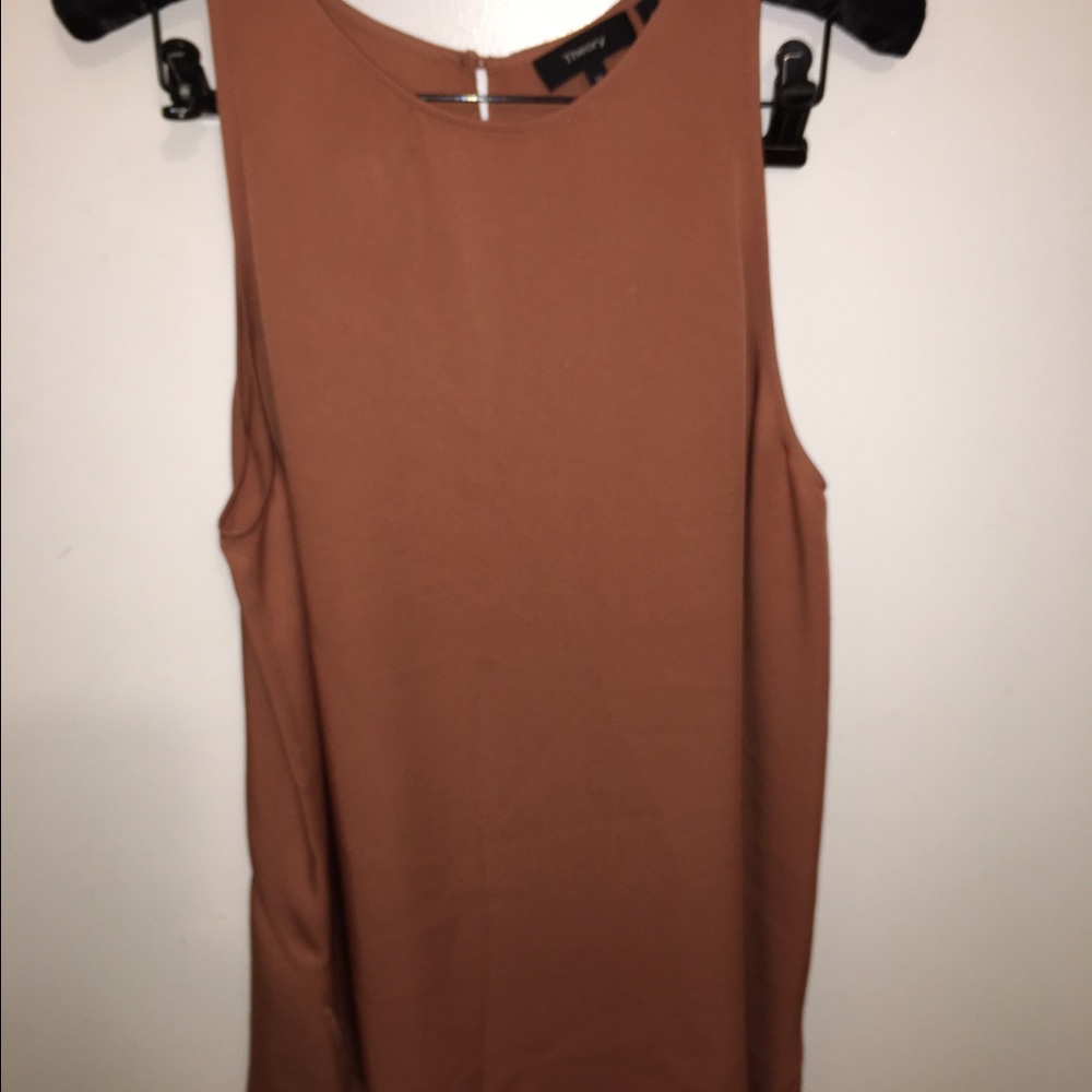 Theory Sleeveless high low hem blouse